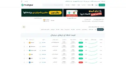 اسکرین شات سایت ارزدیجیتال - تحلیل ، بررسی و اخبار بازار ارزهای دیجیتال - تحلیل رتبه و سئو