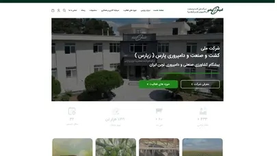اسکرین شات سایت صفحه اصلی - شرکت ملی پارس - تحلیل رتبه و سئو