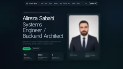 اسکرین شات سایت علیرضا صباحی - تحلیل رتبه و سئو