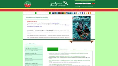 اسکرین شات سایت Iranian Journal of Medical Microbiology - تحلیل رتبه و سئو