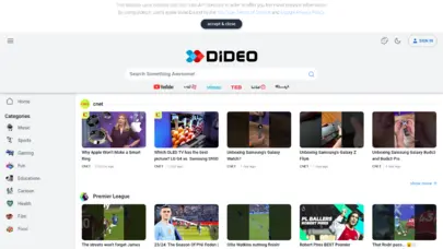 dideo - search and watch videos without restriction