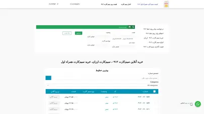 اسکرین شات سایت خرید آنلاین سیم کارت – خرید سیم‌کارت آنلاین 0912|سیم‌کارت ارزان - تحلیل رتبه و سئو