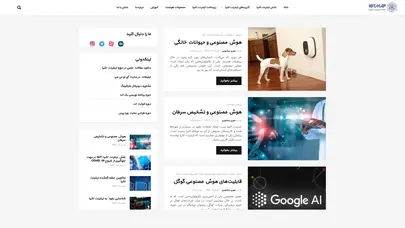 اسکرین شات سایت نقشه اینترنت اشیا ایران - تحلیل رتبه و سئو
