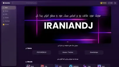 اسکرین شات سایت Iraniandj - تحلیل رتبه و سئو