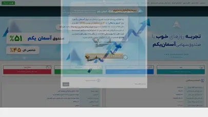 اسکرین شات سایت صندوق سرمایه‌گذاری مشترک آسمان یکم - تحلیل رتبه و سئو