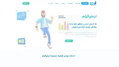 اسکرین شات سایت اینفوگرام - مرکز تخصصی موشن گرافیک - تحلیل رتبه و سئو