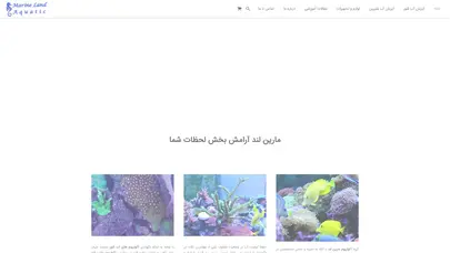 اسکرین شات سایت خانه | آکواریوم مارین لند | فروش تجهیزات و ماهی های آکواریوم های آب شور - تحلیل رتبه و سئو