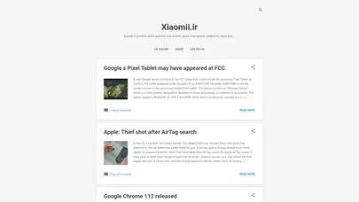اسکرین شات سایت xiaomii.ir - تحلیل رتبه و سئو