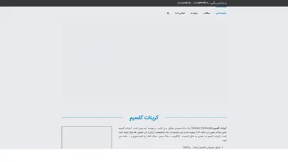 اسکرین شات سایت صفحه اصلی - کربنات کلسیم - تحلیل رتبه و سئو