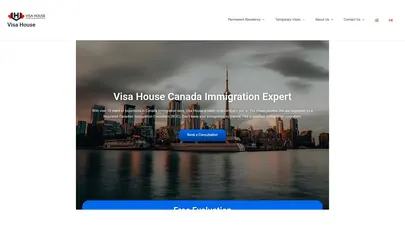 اسکرین شات سایت موسسه مهاجرتی ویزا هاوس - مهاجرت به کانادا - Visa House - تحلیل رتبه و سئو