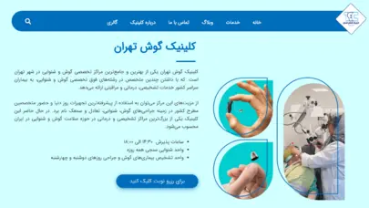 کلینیک گوش تهران یکی از بهترین مراکز تخصصی گوش و شنوایی در شهر تهران است که با داشتن چندین متخصص، به بیماران خدمات تشخیصی، درمانی و مراقبتی ارائه می‌دهد