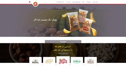 اسکرین شات سایت شرکت صنایع غذایی به آرا - چاکلز - تحلیل رتبه و سئو