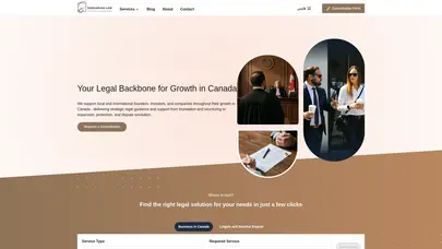 اسکرین شات سایت گروه حقوقی مهاجرتی سیاوش شکریان؛ وکلای مهاجرت تجاری کانادا - تحلیل رتبه و سئو
