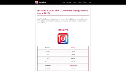 اسکرین شات سایت Instaproo - تحلیل رتبه و سئو