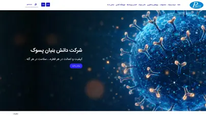 اسکرین شات سایت شرکت دانش بنیان پسوک - تحلیل رتبه و سئو