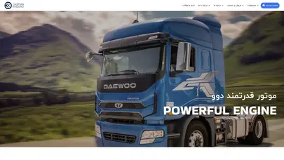 اسکرین شات سایت شرکت کاسپین خودرو فرهنگ – نماینده رسمی شرکت دوو تراکس کره جنوبی - تحلیل رتبه و سئو