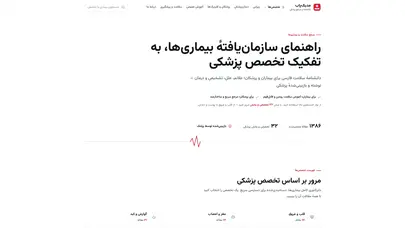اسکرین شات سایت خانه - مجله پزشکی مدیک پاب - تحلیل رتبه و سئو