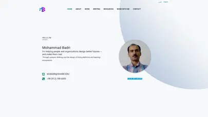 اسکرین شات سایت محمد بدری (mohammad badri) – starter, thinker &amp; designer - تحلیل رتبه و سئو