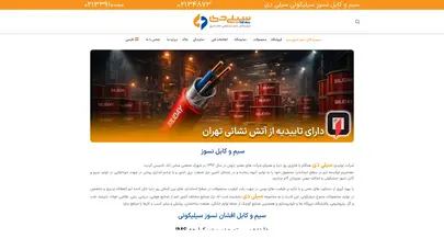 اسکرین شات سایت سیم و کابل نسوز سیلی دی - تحلیل رتبه و سئو