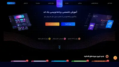 اسکرین شات سایت آموزش تخصصی برنامه نویسی | کدنایت - تحلیل رتبه و سئو