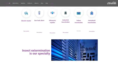 اسکرین شات سایت شرکت تولیدی شهاب گستر | تولید ملزومات برقی با بهترین قیمت - تحلیل رتبه و سئو