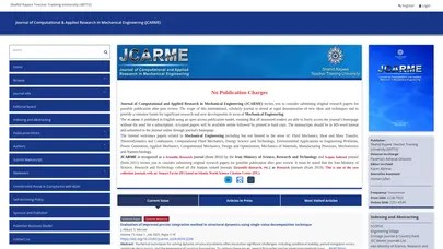 اسکرین شات سایت Journal of Computational & Applied Research in Mechanical Engineering (JCARME) - تحلیل رتبه و سئو