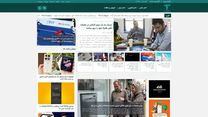اسکرین شات سایت اخبار تکنولوژی و فناوری روز ایران و جهان Tech news agency - تحلیل رتبه و سئو