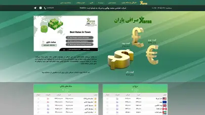 اسکرین شات سایت صرافی یاران - تحلیل رتبه و سئو